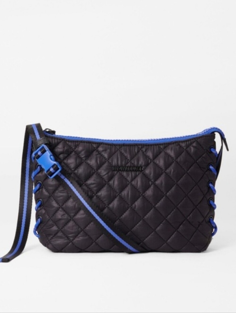 MZ WALLACE |  Small Lace Up Crossbody Bag - cobalt blue Buckle With Side Laces